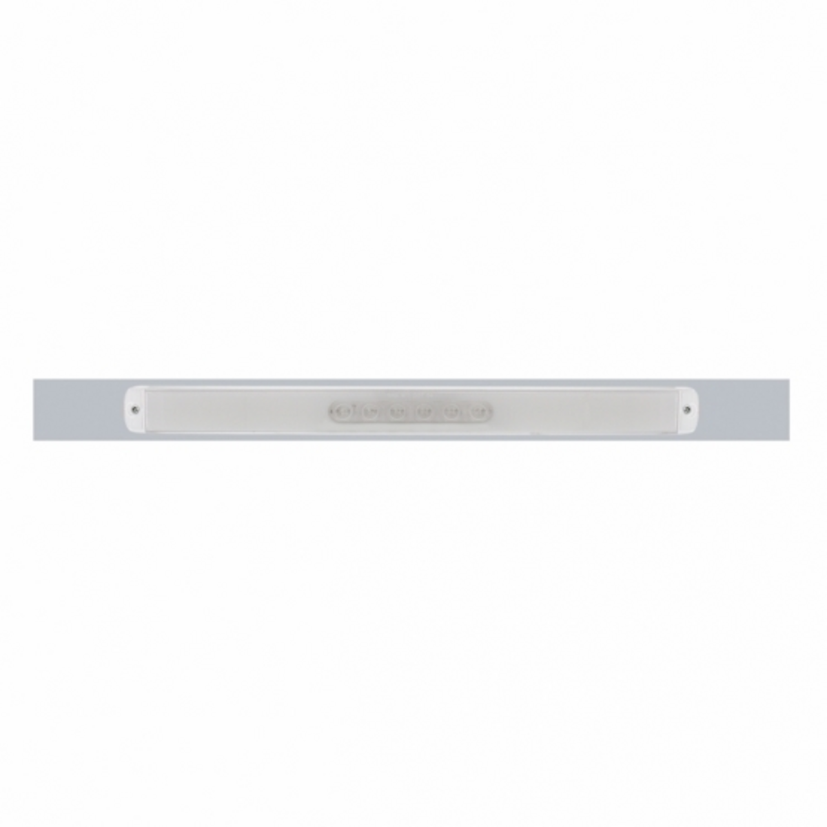 Chrome Top Mud Flap Plate With 28 LED 17" GloLight Bar - Red LED/Clear Lens (Each)