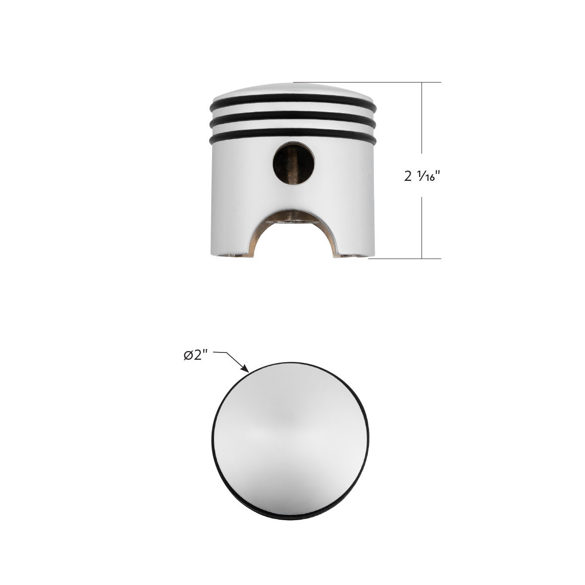 1/2"-13 Thread-On Piston Gearshift Knob