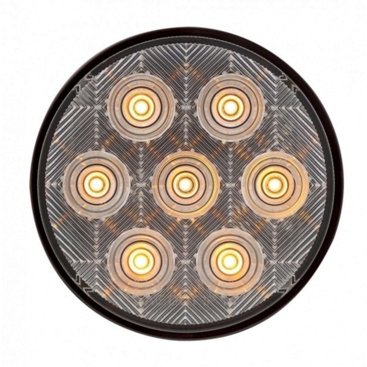 7 LED 4" Competition Series Turn Signal Light - Amber LED/Clear Lens