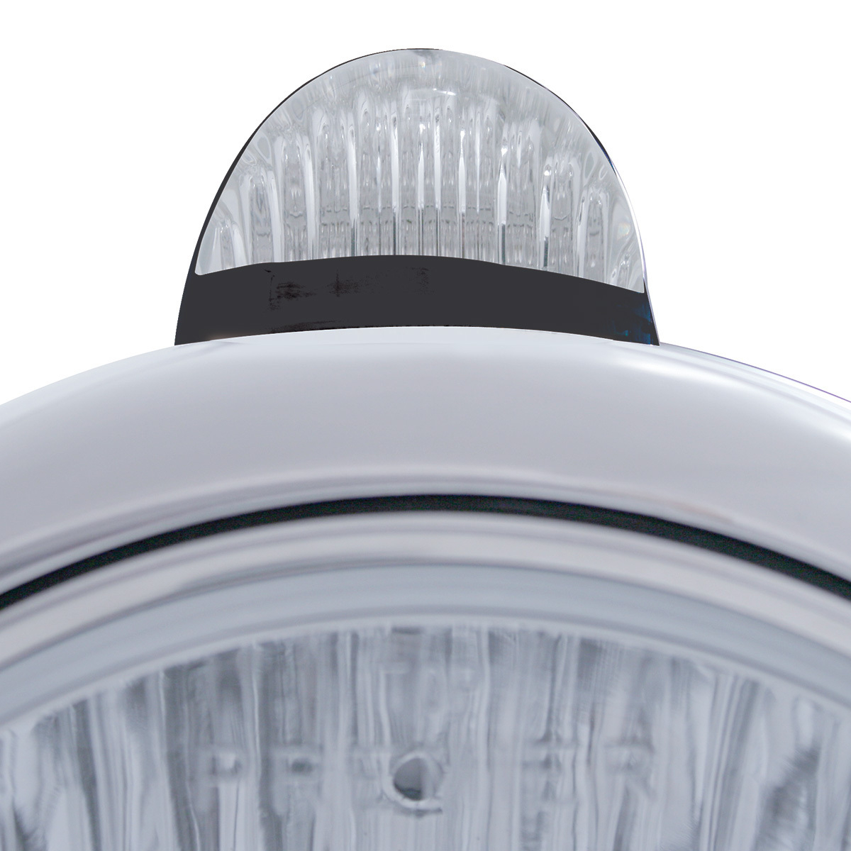 Black Guide 682-C Headlight H4 & Dual Mode LED Signal - Clear Lens