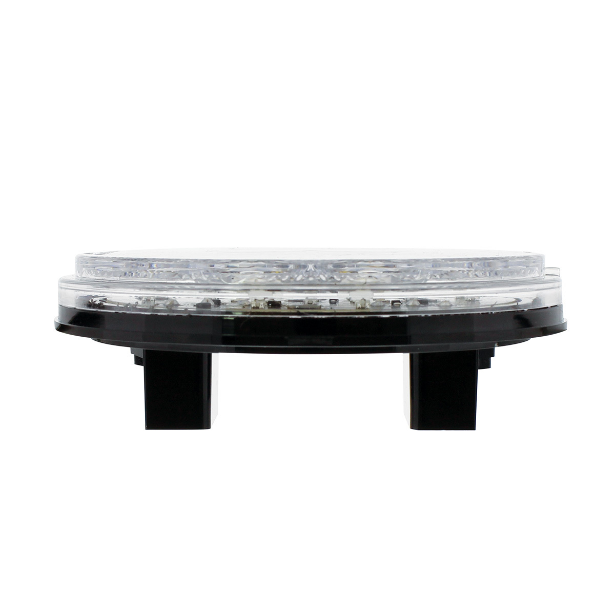 4" Round Combo Light With 12 LED Stop, Turn & Tail & 16 LED Back-Up - Red LED/Clear Lens