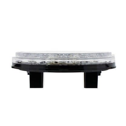 4" Round Combo Light With 12 LED Stop, Turn & Tail & 16 LED Back-Up - Red LED/Clear Lens