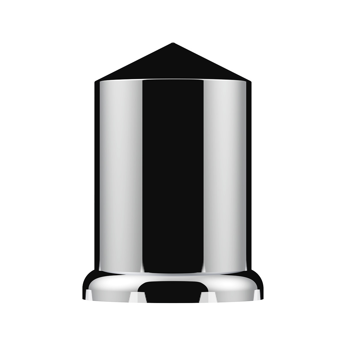 1-1/2" X 3" Chrome Plastic Pointed Nut Covers - Push-On (20-Pack)
