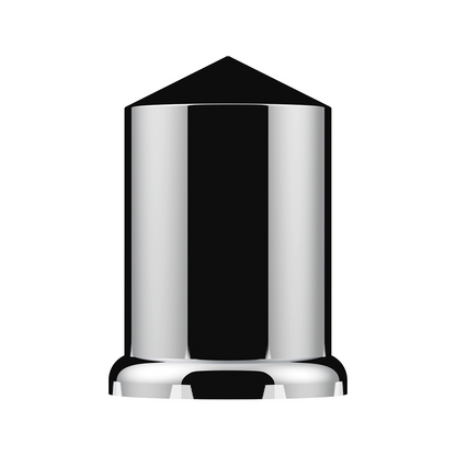 1-1/2" X 3" Chrome Plastic Pointed Nut Covers - Push-On (20-Pack)