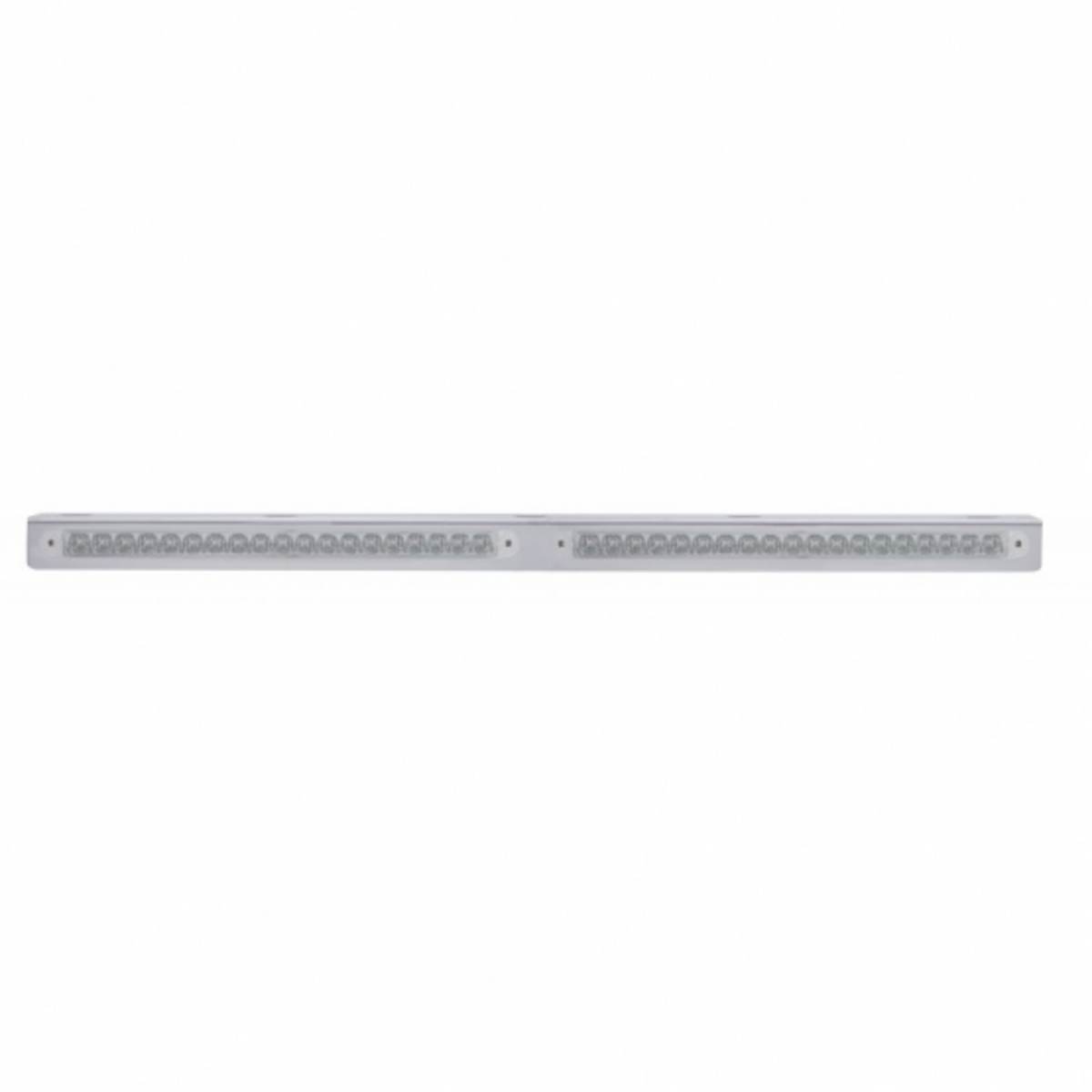 25-5/16" Stainless Light Bracket With 2X 19 LED 12" Light Bars - Red LED/Clear Lens