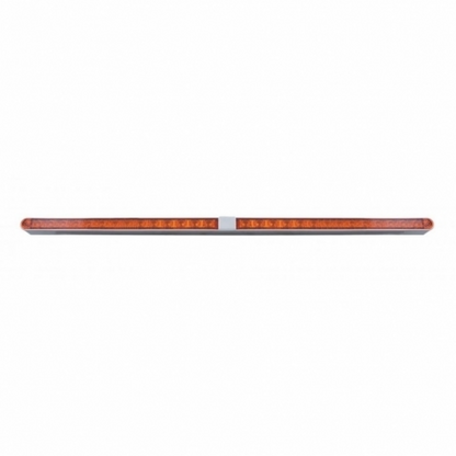 Dual 14 LED 12" Light Bars With Bezel - Amber LED/Amber Lens