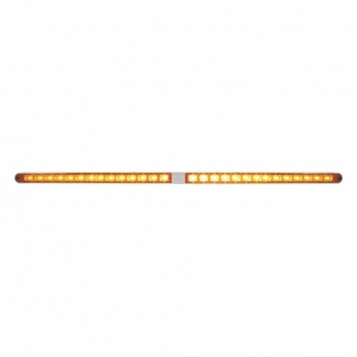 Dual 14 LED 12" Light Bars With Bezel - Amber LED/Amber Lens