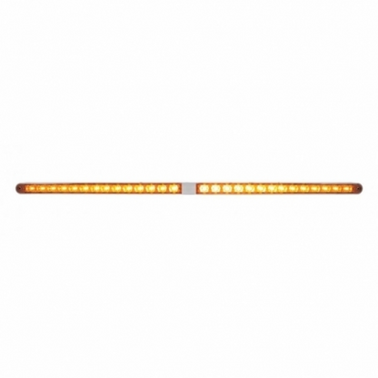 Dual 14 LED 12" Light Bars With Bezel - Amber LED/Amber Lens