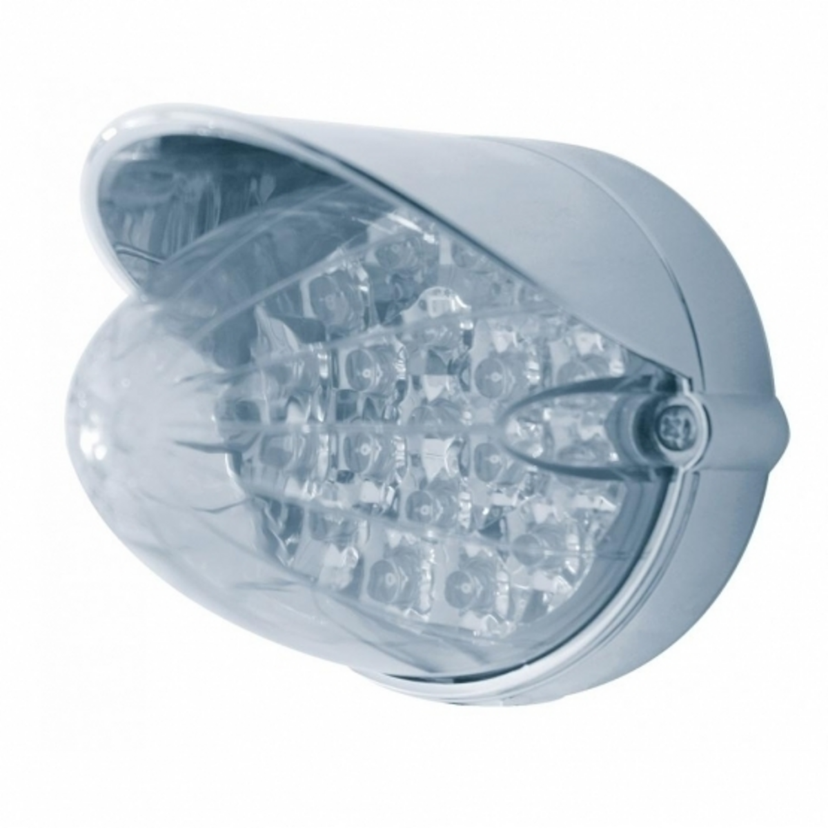 19 LED Reflector Grakon 1000 Flush Mount Kit With Visor - Amber LED/Clear Lens