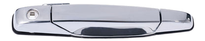 Exterior Door Handle Front LH, Front RH, Rear LH, Rear RH Plastic All Chrome for 2007-2013 Chevrolet Avalanche Tahoe Suburban Silverado; 2007-2013 GMC Yukon Sierra; 2007-2013 Cadillac Escalade