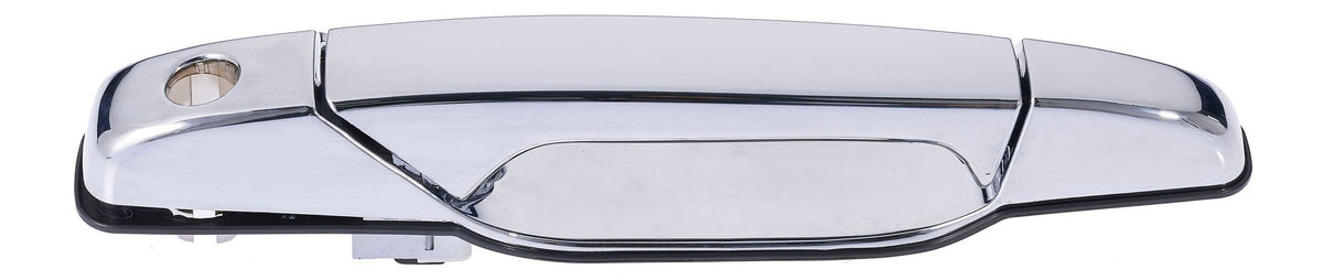 Exterior Door Handle Front LH, Front RH, Rear LH, Rear RH Plastic All Chrome for 2007-2013 Chevrolet Avalanche Tahoe Suburban Silverado; 2007-2013 GMC Yukon Sierra; 2007-2013 Cadillac Escalade