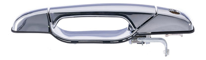 Exterior Door Handle Front LH, Front RH, Rear LH, Rear RH Plastic All Chrome for 2007-2013 Chevrolet Avalanche Tahoe Suburban Silverado; 2007-2013 GMC Yukon Sierra; 2007-2013 Cadillac Escalade