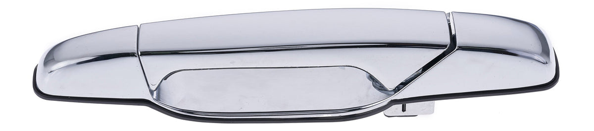 Exterior Door Handle Front LH, Front RH, Rear LH, Rear RH Plastic All Chrome for 2007-2013 Chevrolet Avalanche Tahoe Suburban Silverado; 2007-2013 GMC Yukon Sierra; 2007-2013 Cadillac Escalade