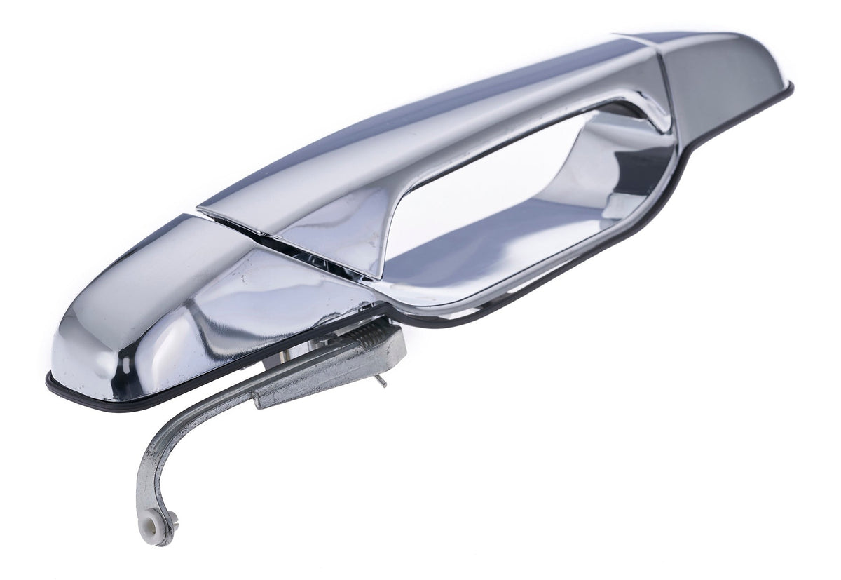Exterior Door Handle Front LH, Front RH, Rear LH, Rear RH Plastic All Chrome for 2007-2013 Chevrolet Avalanche Tahoe Suburban Silverado; 2007-2013 GMC Yukon Sierra; 2007-2013 Cadillac Escalade