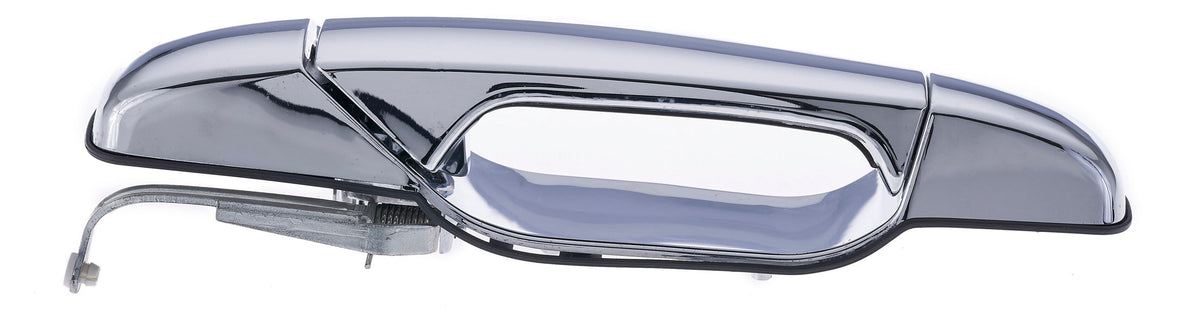 Exterior Door Handle Front LH, Front RH, Rear LH, Rear RH Plastic All Chrome for 2007-2013 Chevrolet Avalanche Tahoe Suburban Silverado; 2007-2013 GMC Yukon Sierra; 2007-2013 Cadillac Escalade