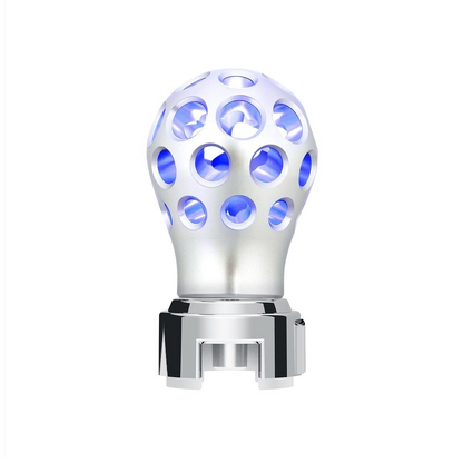 Thread-On Annodized Phoenix Ball Gearshift Knob With LED 13/15/18 Speed Adapter-Blue LED