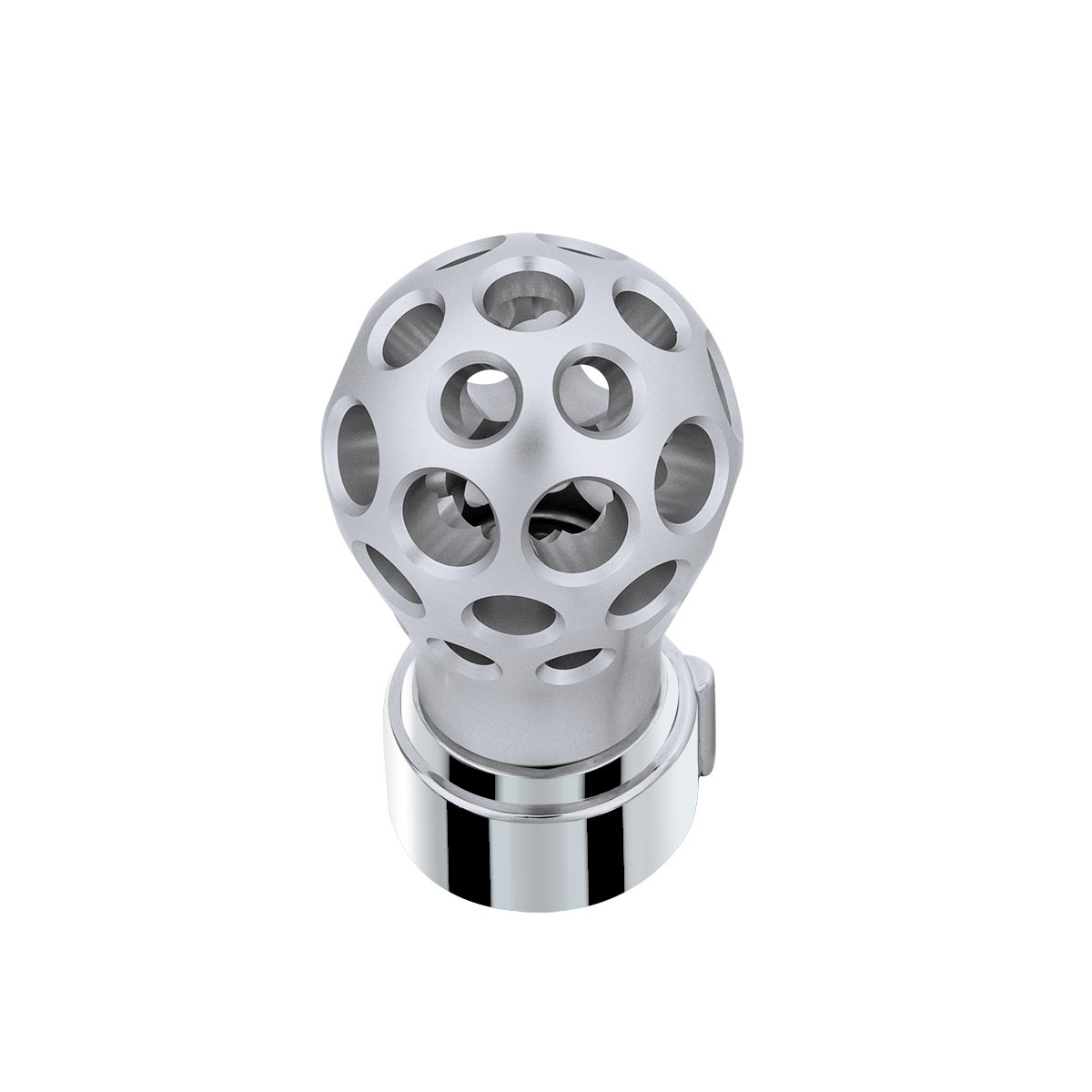 Thread-On Annodized Phoenix Ball Gearshift Knob With LED 13/15/18 Speed Adapter-Blue LED