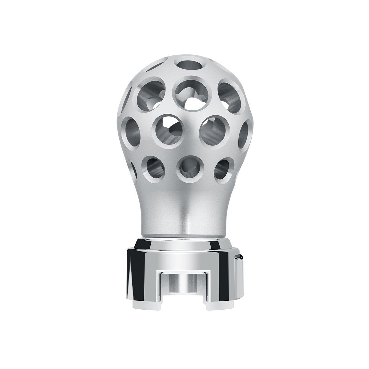 Thread-On Annodized Phoenix Ball Gearshift Knob With LED 13/15/18 Speed Adapter-Blue LED