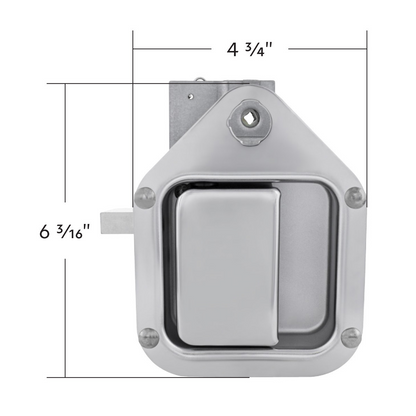 Exterior Sleeper Storage Door Handle For Kenworth W900/T800 (2004-2015), Short Striker - Passenger