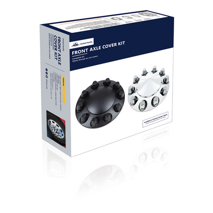Pointed Front Axle Cover With 33mm Standard Thread-On Nut Covers - Chrome