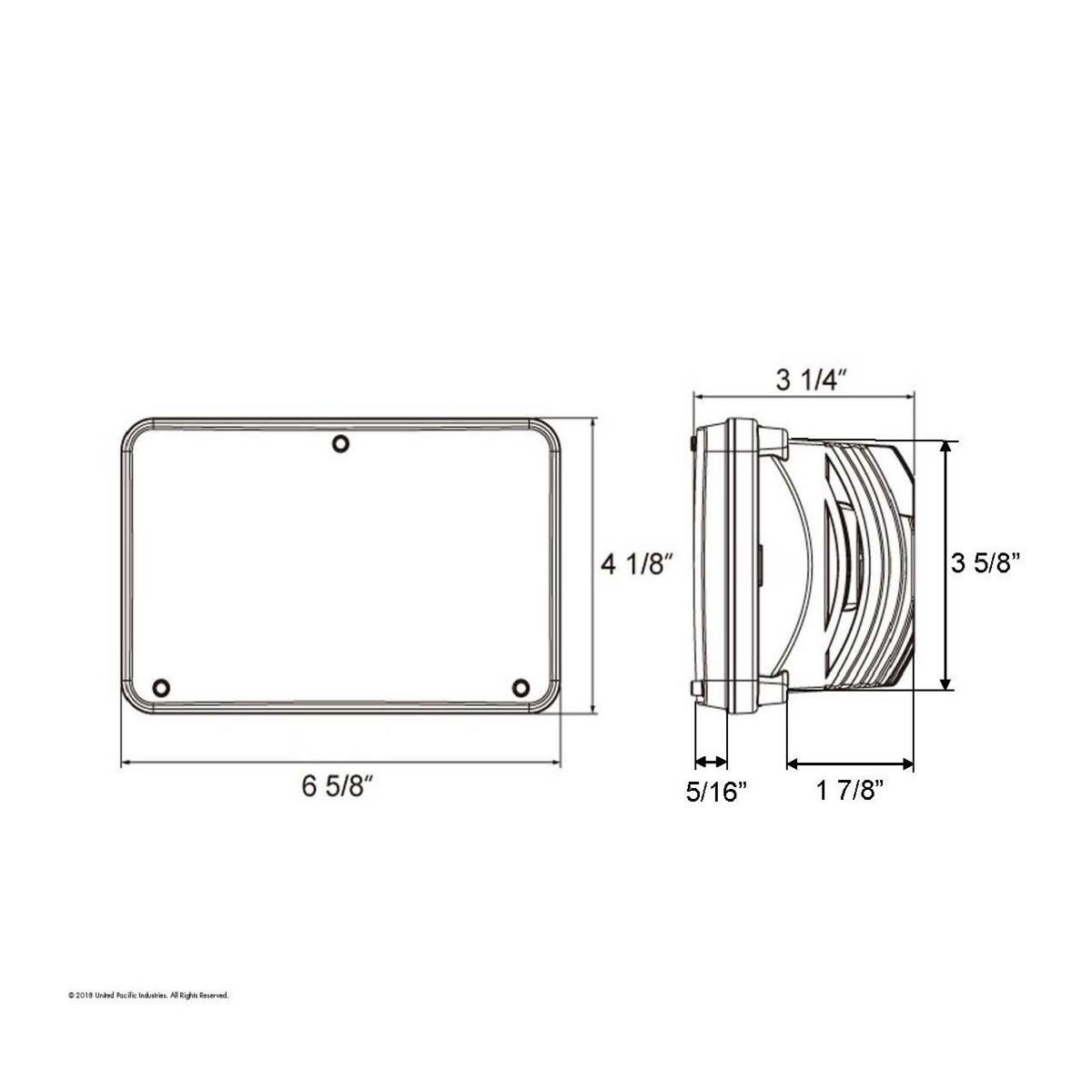 ULTRALIT - 8 High Power LED 4" X 6" Headlight - High Beam