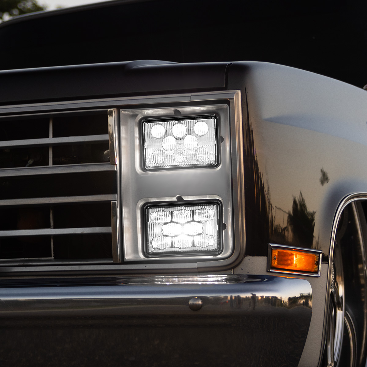 ULTRALIT - 8 High Power LED 4" X 6" Headlight - High Beam