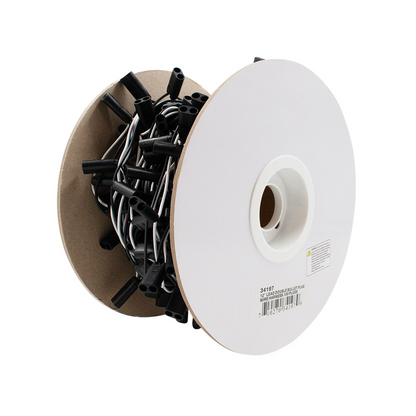 100 Count 2-Prong Female Bullet Plugs 16G Wire Harness Roll - 100' W/12" Lead Between Plugs