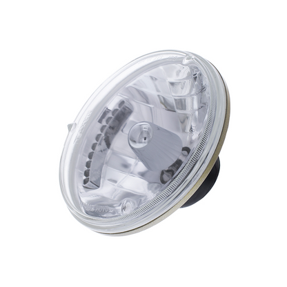 7" Crystal Headlight With 10 Amber LED Position Lights