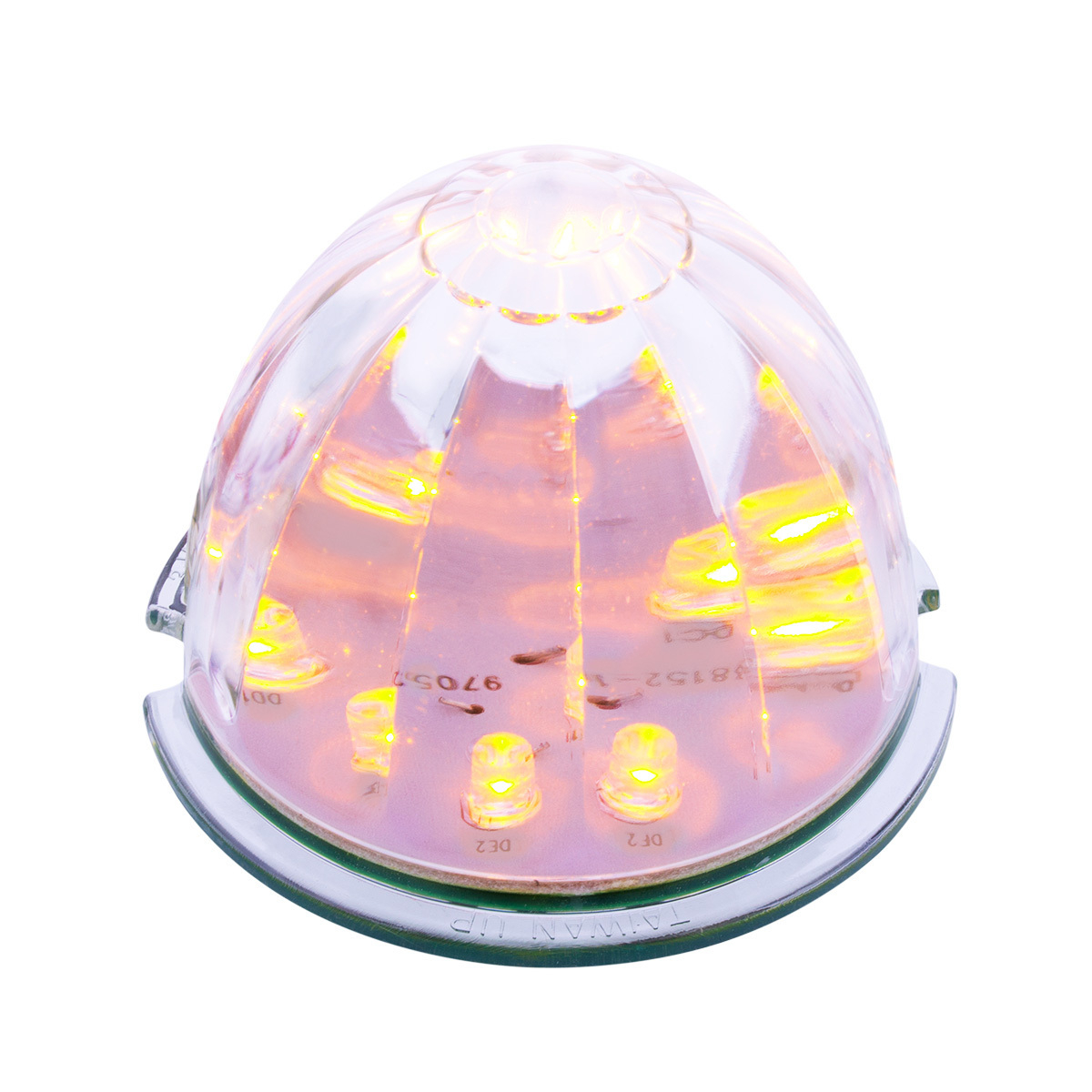17 LED Watermelon Cab Light - Amber LED/Clear Lens (Bulk)