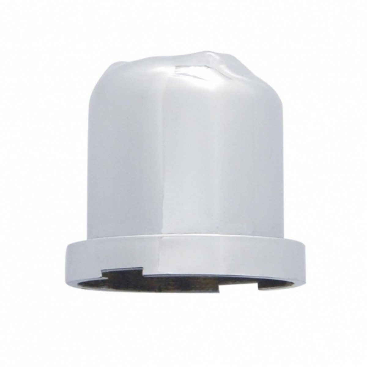 11/16" X 1-1/4" Chrome Plastic Skull Nut Cover, Push-On Style (Bulk)