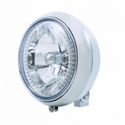 7" Motorcycle Headlight With 34 Amber LED Bulb