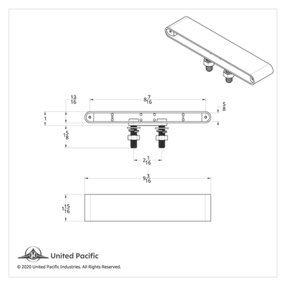 20 LED 9" Double Face Light Bar - Amber LED/Amber Lens
