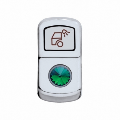 "Load Light" Rocker Switch Cover With Green Crystal