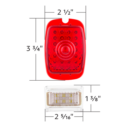27 LED Tail Light With 6 LED LP Light For Chevy Passenger Car (1937-1938) & Truck (1940-1953)- L/H