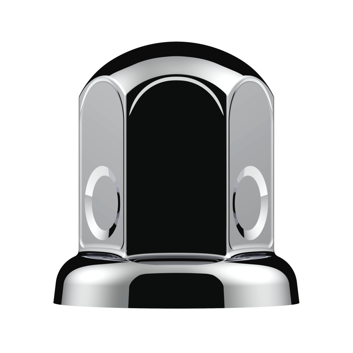 1-1/2" X 2" Chrome Steel Standard Nut Cover With Flange