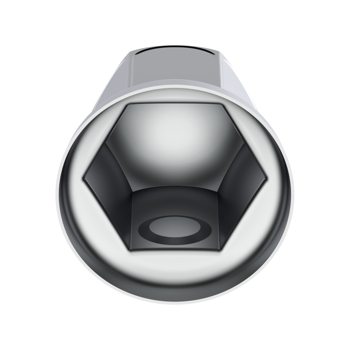 1-1/2" X 2" Chrome Steel Standard Nut Cover With Flange