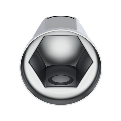 1-1/2" X 2" Chrome Steel Standard Nut Cover With Flange