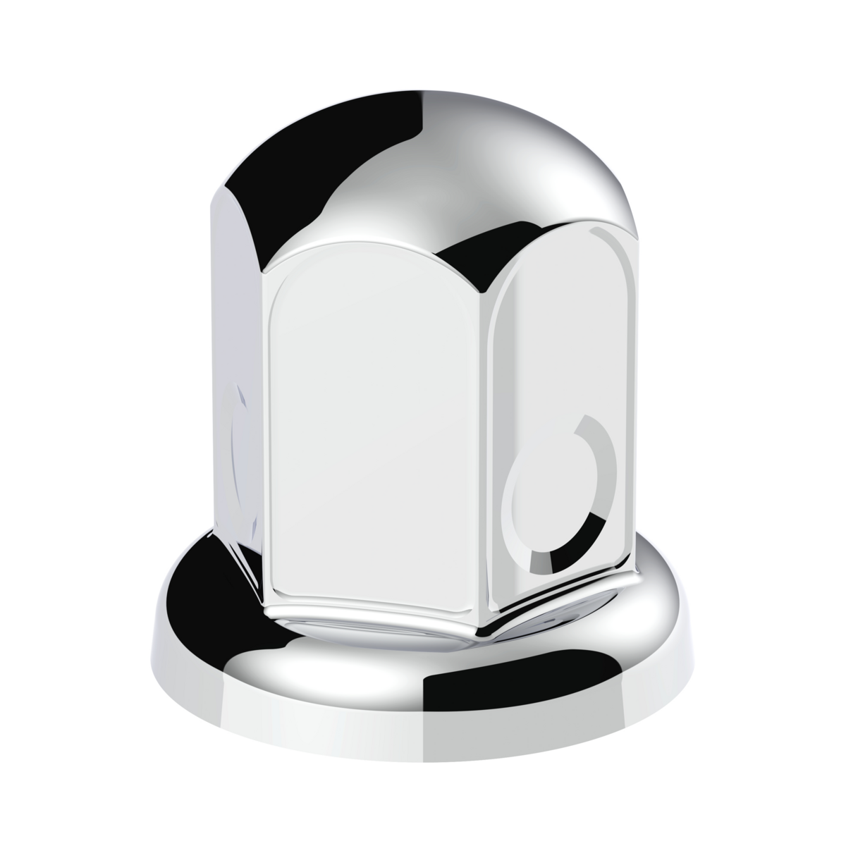 1-1/2" X 2" Chrome Steel Standard Nut Cover With Flange