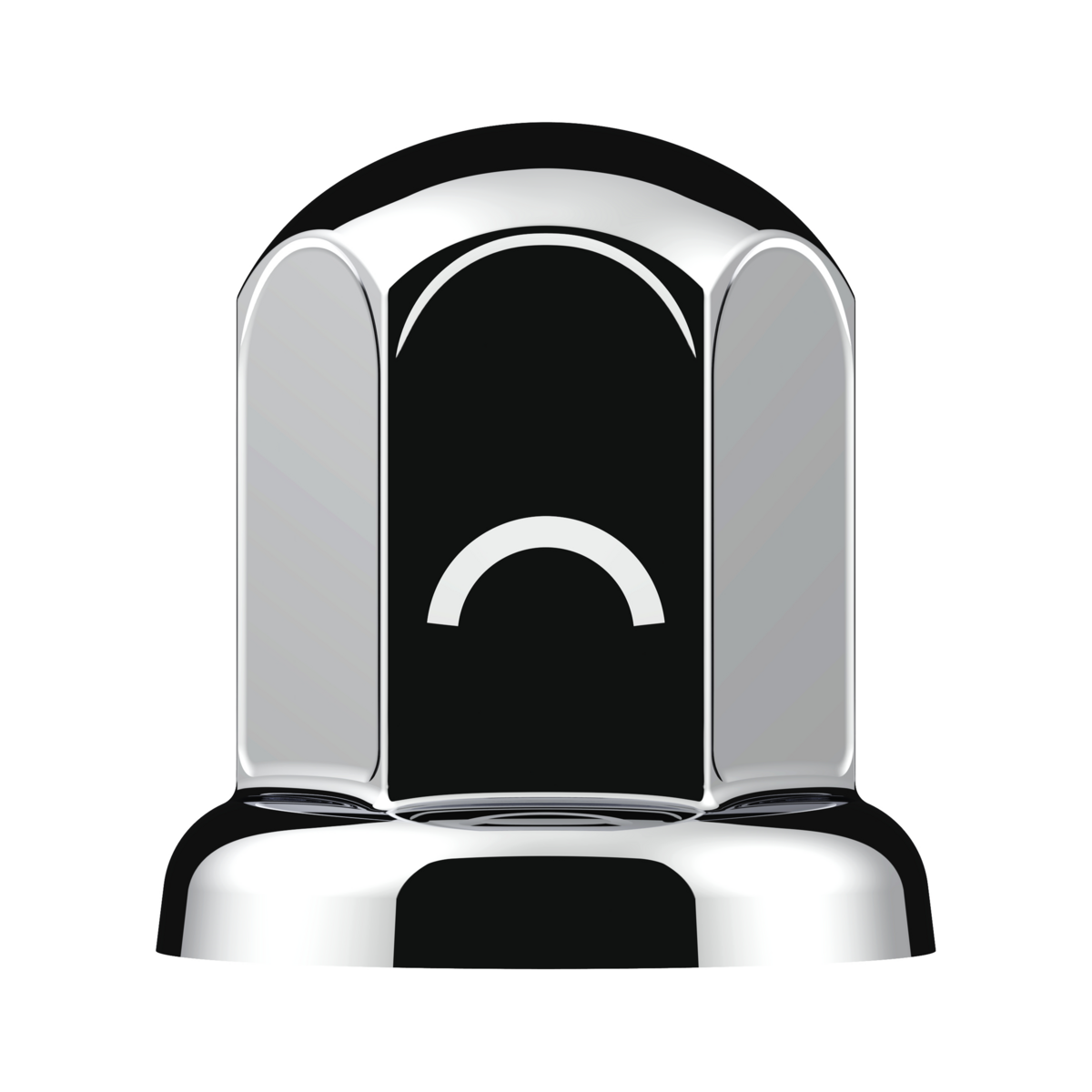 1-1/2" X 2" Chrome Steel Standard Nut Cover With Flange
