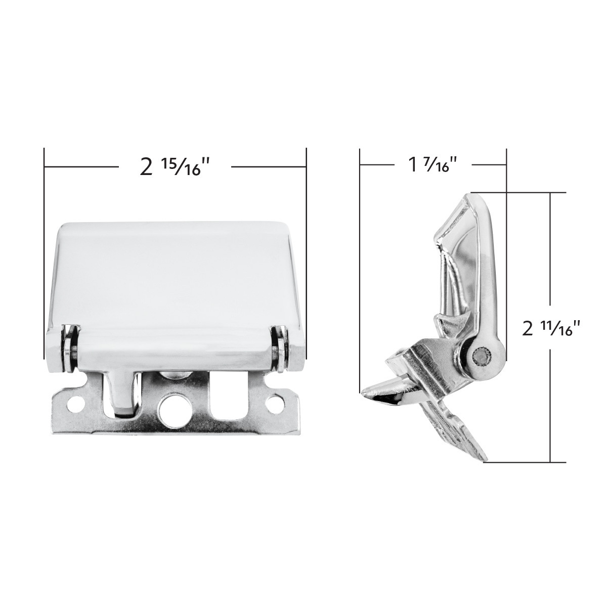 Chrome Interior Door Handle For 1968-1977 Ford Bronco-L/H and R/H (2pcs)