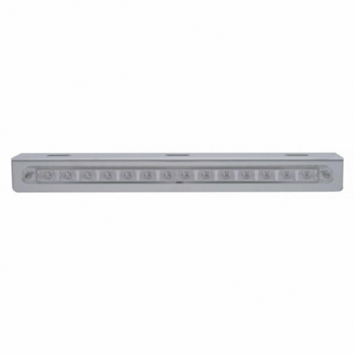 Stainless Light Bracket With 14 LED 12" Sequential Light Bar (Right to Left) - Red LED/Clear Lens