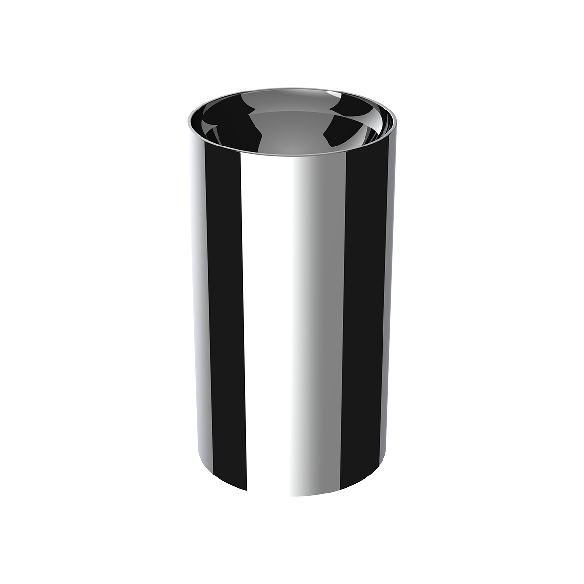 33mm X 3 3/4" Chrome Plastic Concave Top Nut Cover - Thread - On (Bulk)