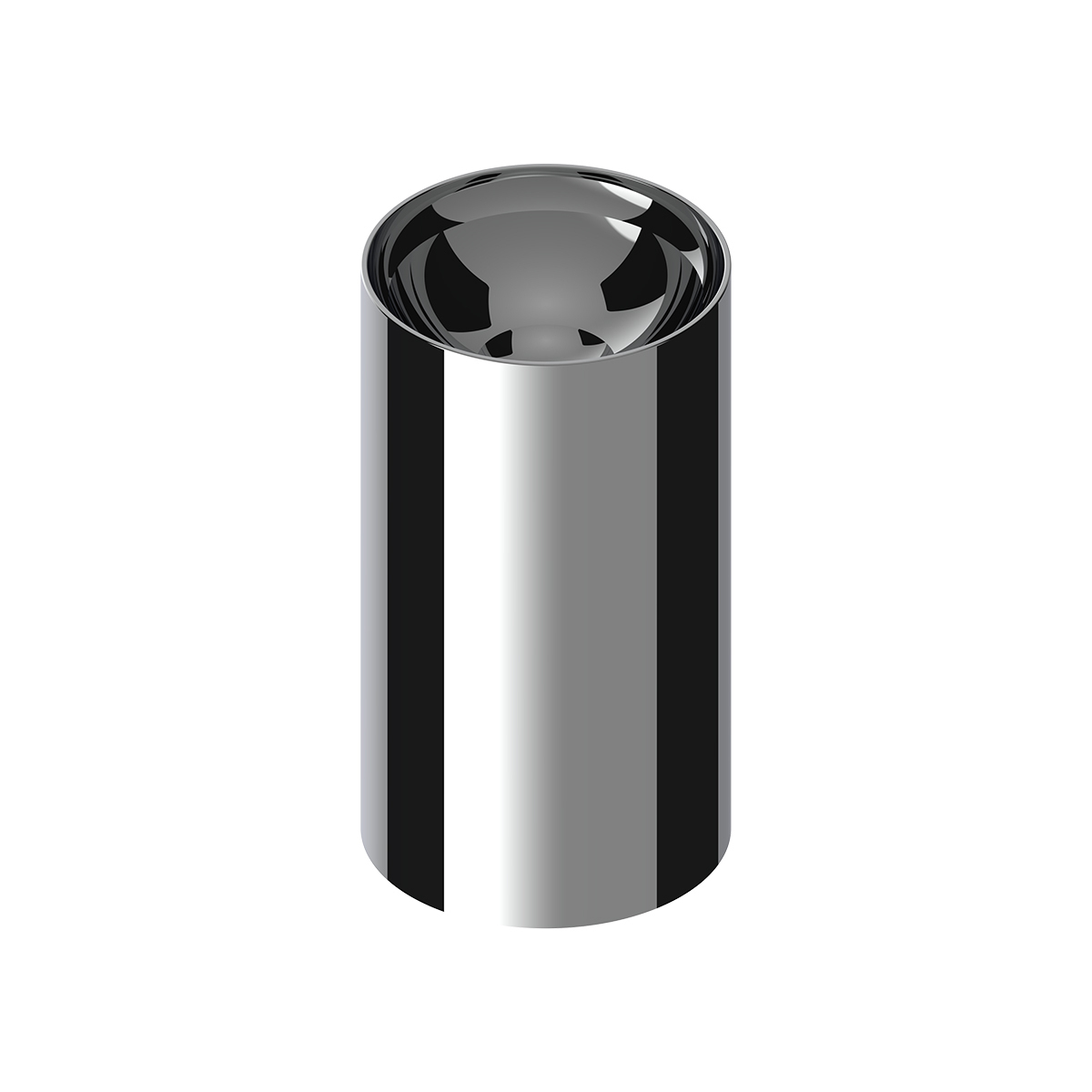 33mm X 3 3/4" Chrome Plastic Concave Top Nut Cover - Thread - On (Bulk)