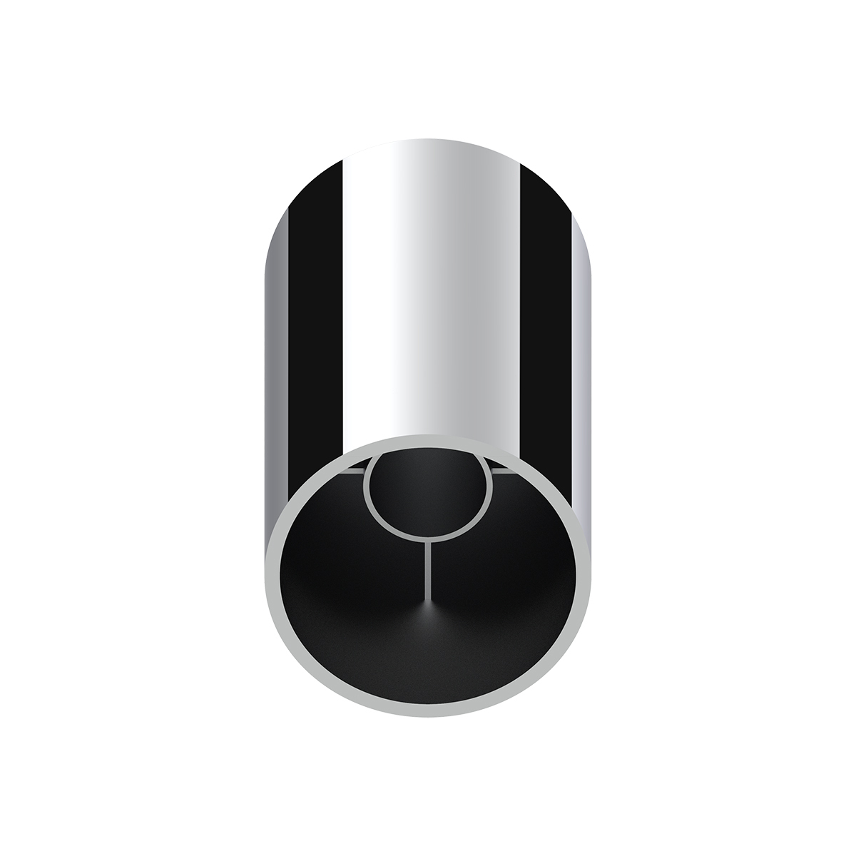 33mm X 3 3/4" Chrome Plastic Concave Top Nut Cover - Thread - On (Bulk)