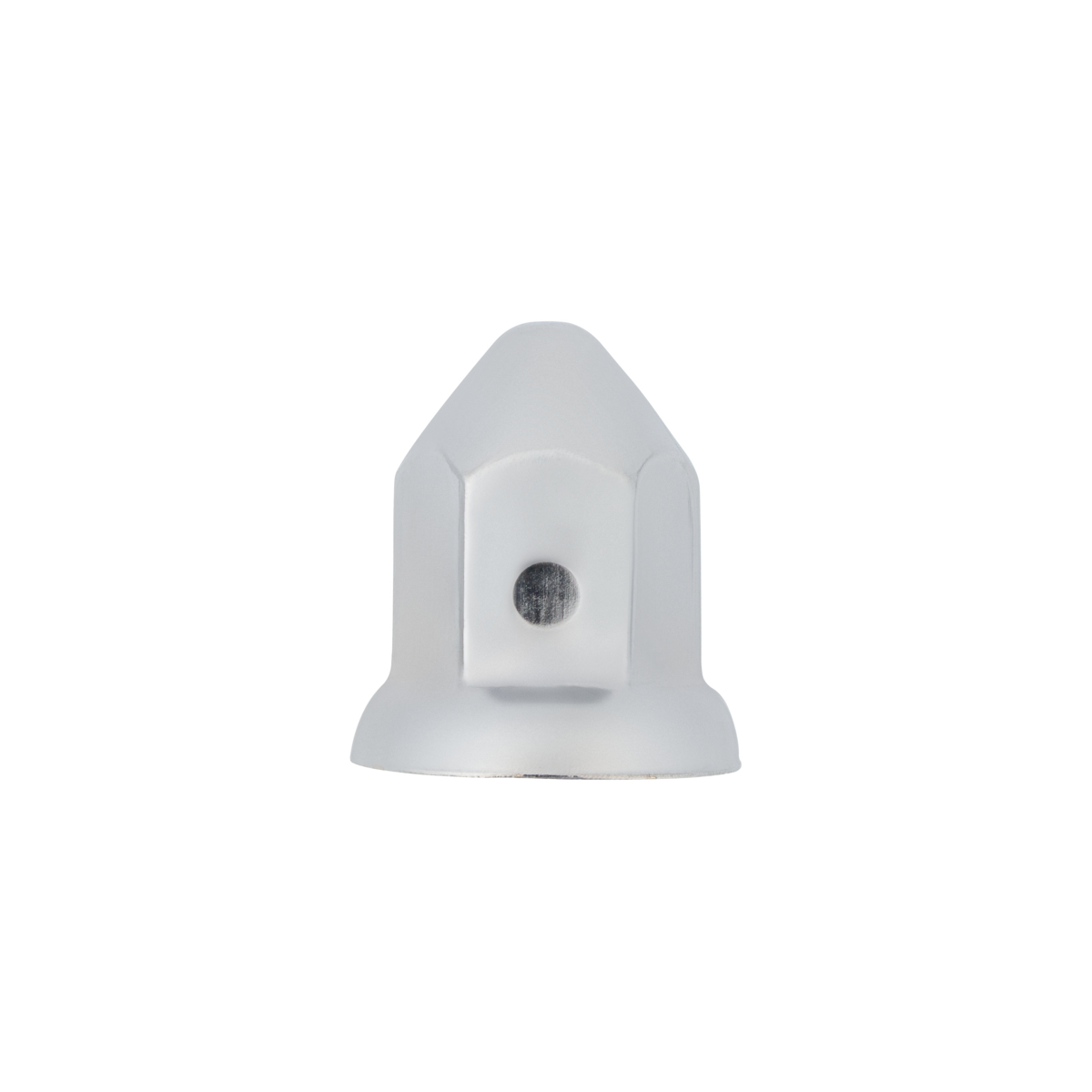 33mm X 2-3/8" Chrome Steel Pointed Nut Cover With Flange - Push-On