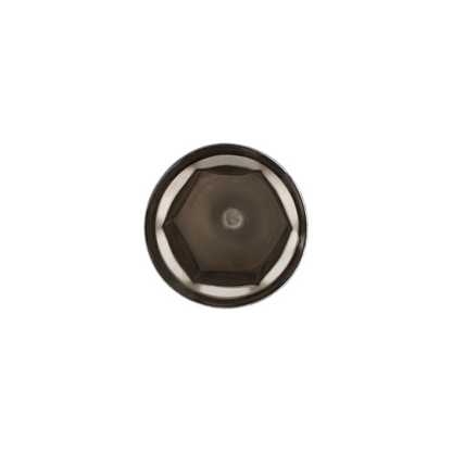 33mm X 2-3/8" Chrome Steel Pointed Nut Cover With Flange - Push-On