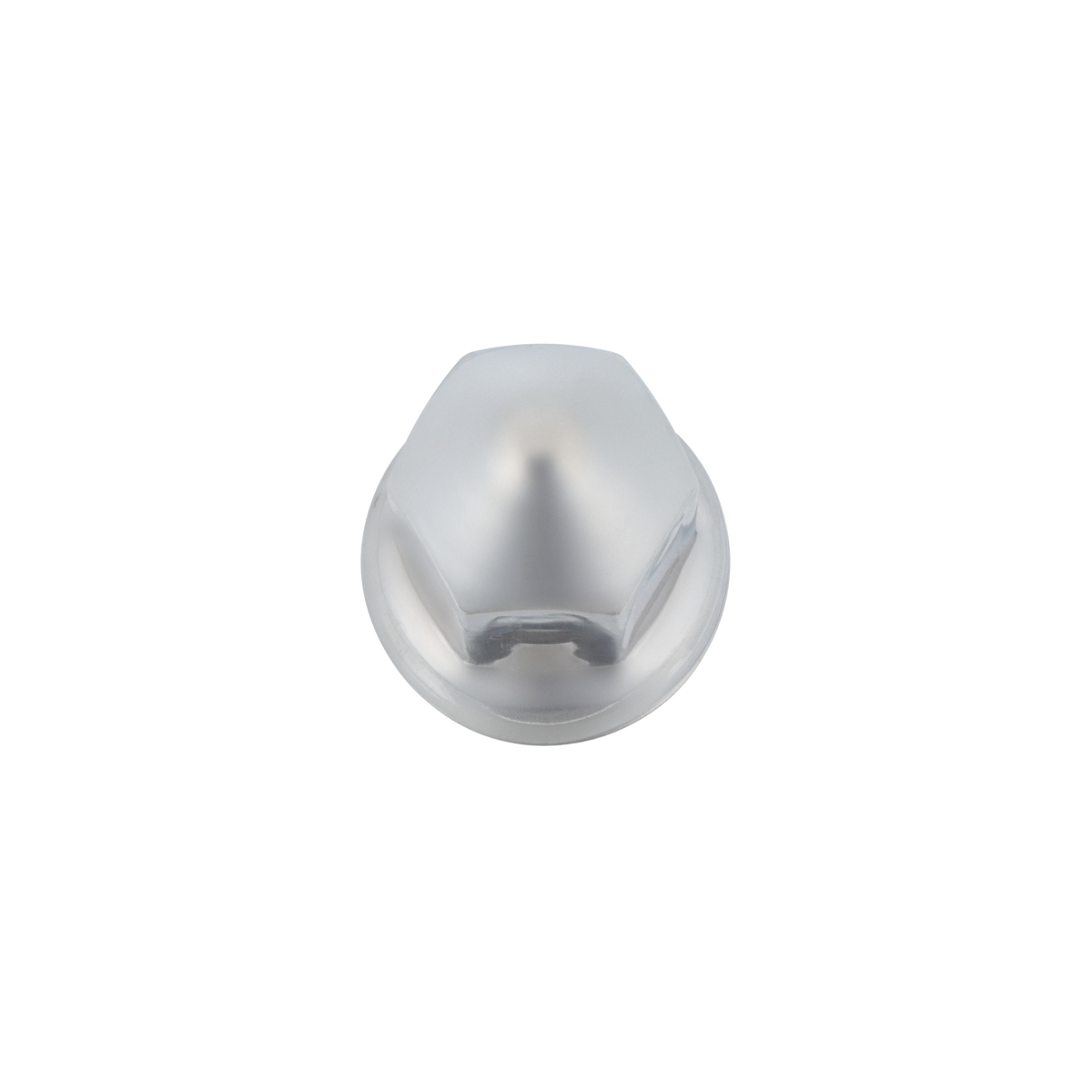 33mm X 2-3/8" Chrome Steel Pointed Nut Cover With Flange - Push-On