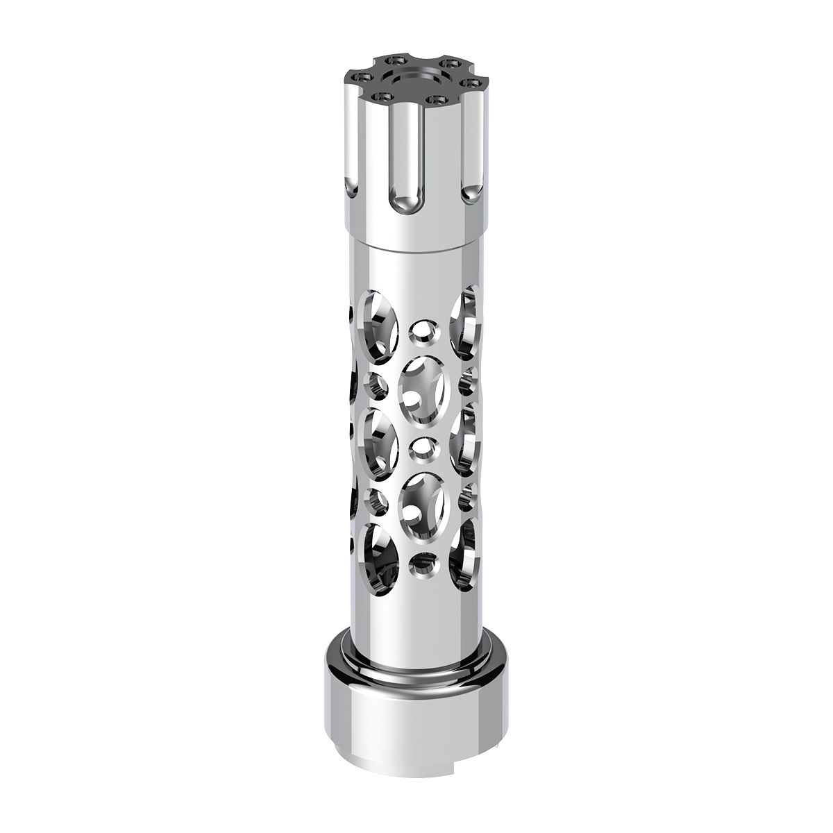 M30X3.5 Thread-On Austin Gearshift Knob With 9/10 Speed Adapter - Chrome/Vertical