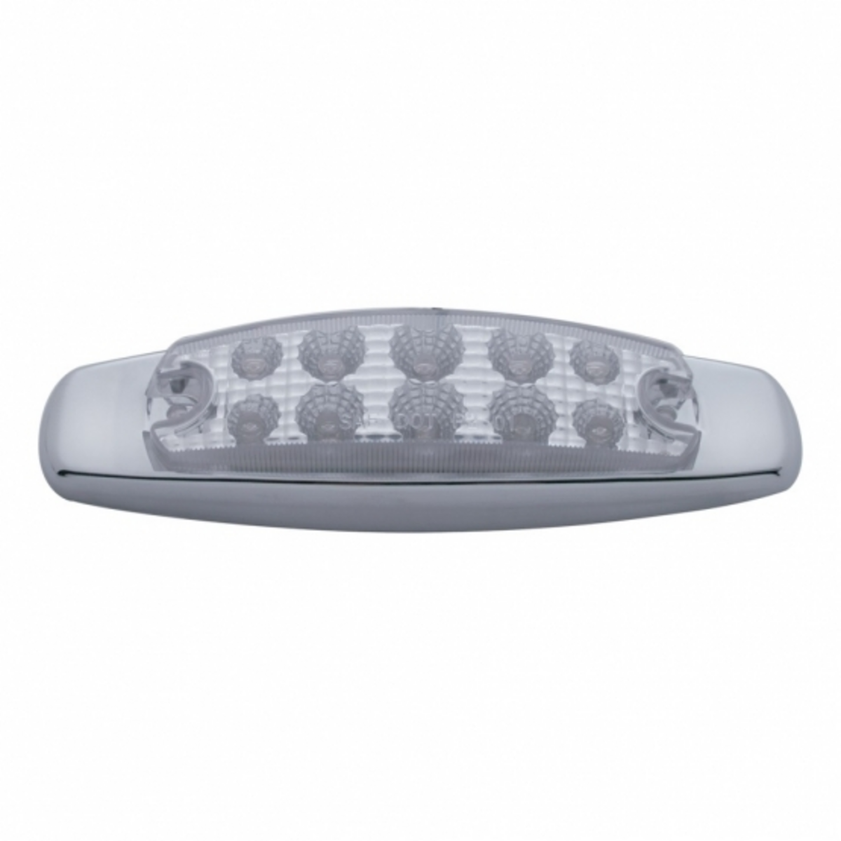 10 LED Reflector Rectangular Clearance/Marker Light - Amber LED/Clear Lens