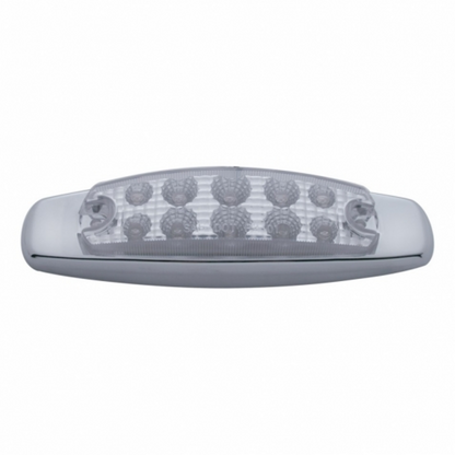 10 LED Reflector Rectangular Clearance/Marker Light - Amber LED/Clear Lens